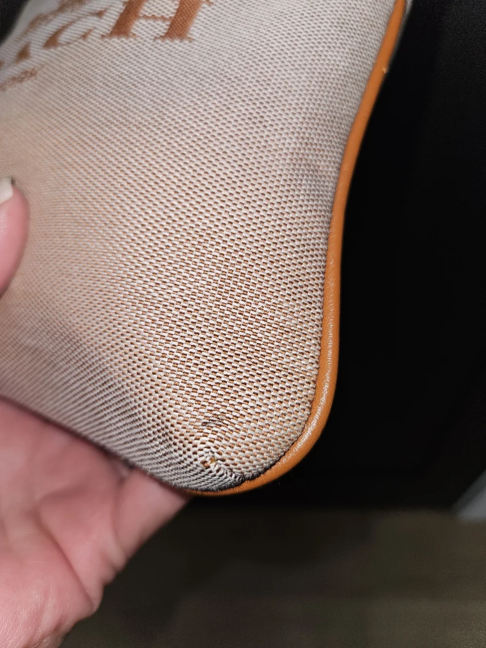 COACH Tan Canvas & Leather Crossbody Bag